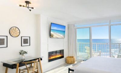 Quiet Oceanfront Escape | Fireplace & Balcony